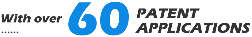With over 60 patent applications